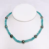 Necklace ERIS - Apatite & Tahitian pearls (N393)