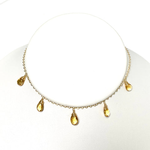 Necklace IVANNA - citrine (N332)