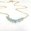 Necklace TEHINA - aquamarine  ( N419)