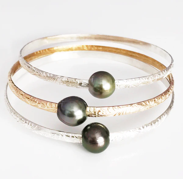 Bangle Alii - tahitian pearl (B276)