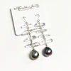 Earrings CAMILLE - Tahitian pearl  (E574)