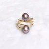 Ring IHILANI - purple Edison pearls (R217)