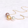 Necklace KRISTI - gold south sea & Edison pearls (N404)