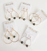 Earrings Molly -  tahitian pearls hoops ( E318)