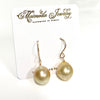 Gold south sea pearl dangle (E593)