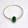 Bangle ALII - rondelle carved jade bead (B566)