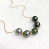 5 Tahitian pearls necklace