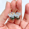 Earrings KIRA - aquamarine (E578)
