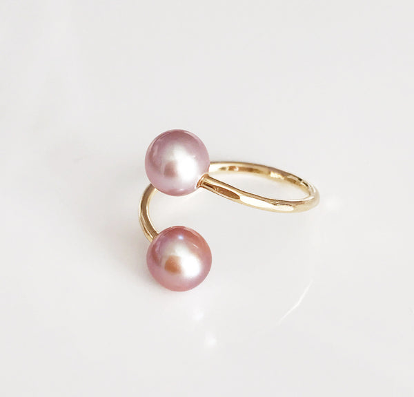 Ring Leia - pink pearls  (R143)