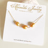 Necklace Maddi - gold  pearls (N155)