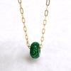 Necklace KEIKE - carved jade bead