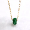 Necklace KEIKE - carved jade bead