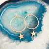 Earrings LULU - star charm (E498)