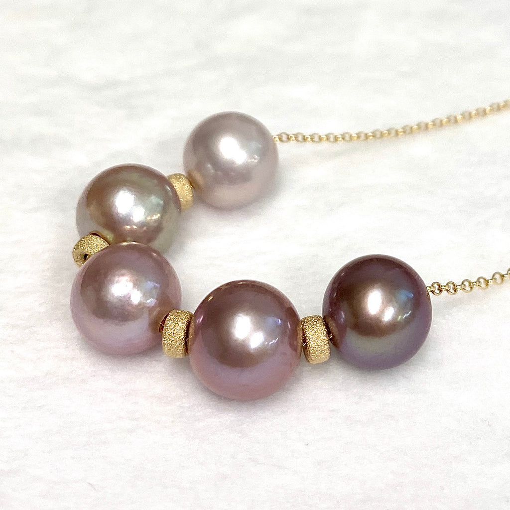 Necklace AURA - Edison pearls ombré