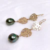 Earrings JAMILA - Tahitian pearl (E617)