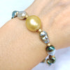 Bracelet Mayra - gold south sea & keshi Tahitian pearls