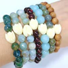 Mala beads stretch bracelet - Pikake