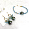 Earrings KIRA - aquamarine (E578)