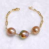 Bracelet LYLIA - Fireball Edison pearls (B573)