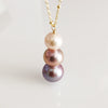 Necklace Arya - purple Edison pearls (N295)