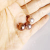 Necklace MALIA - aubegine ombré pearls (N294)
