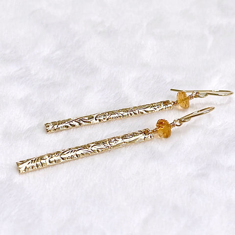 Earrings MELIA - Citrine (E627)