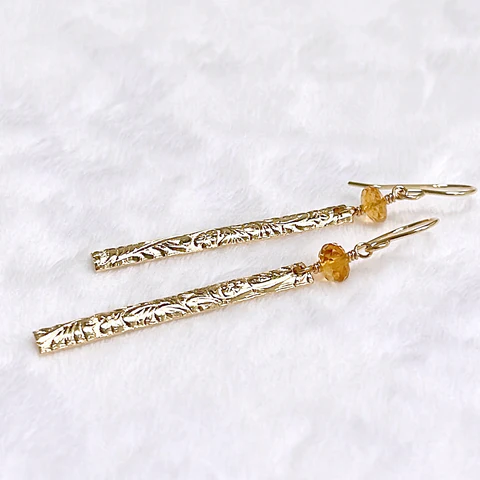 Earrings MELIA - Citrine (E627)