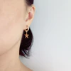 Earrings NOELLA - star charms (E619)