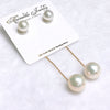 Earrings Aili - white Edison pearl