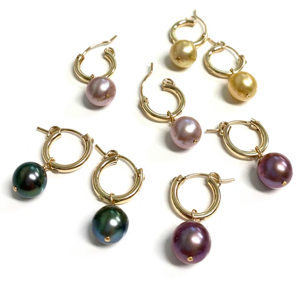 Earrings NOELA - Round pearl ( E585)