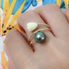 Pikake ring - tahitian pearl (R202)