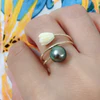 Pikake ring - tahitian pearl (R202)