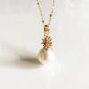 Pineapple pearl necklace - south sea pearl (N311)