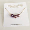 Necklace KRISTI - ombré Edison pearls (N322)