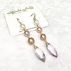 Pink amethyst and Edison pearls earrings