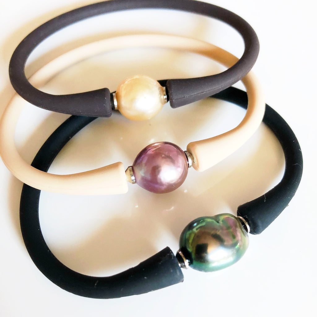Silicone pearl bracelet (B398)