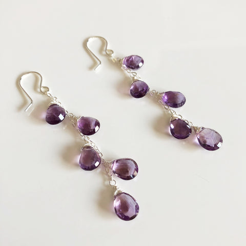 Waiola earring - amethyst (E284)