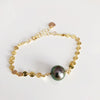 Bracelet RIRI - tahitian pearl (B384)