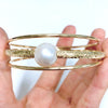 MOANI bangles set - white Edison pearl (B542)