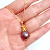 Pineapple pearl necklace - lavender Edison pearl (N333)