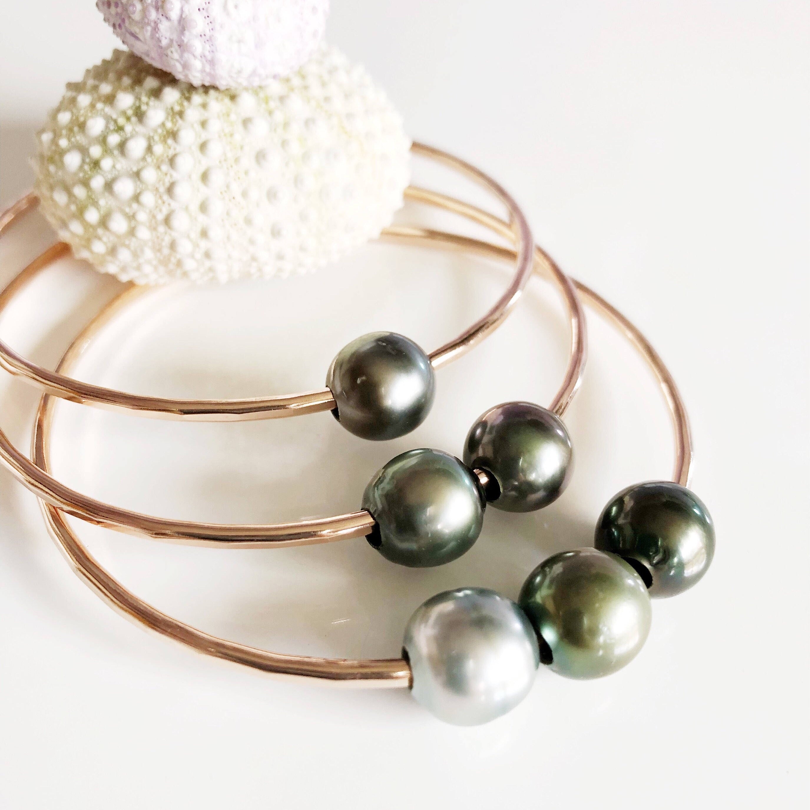 タヒチアンパール　バングル　Maimoda Jewelry タヒチアンパール Heirloom シルバー バングル☆Maimoda Jewelry