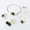 Pikake necklace - tahitian pearl  (N327)
