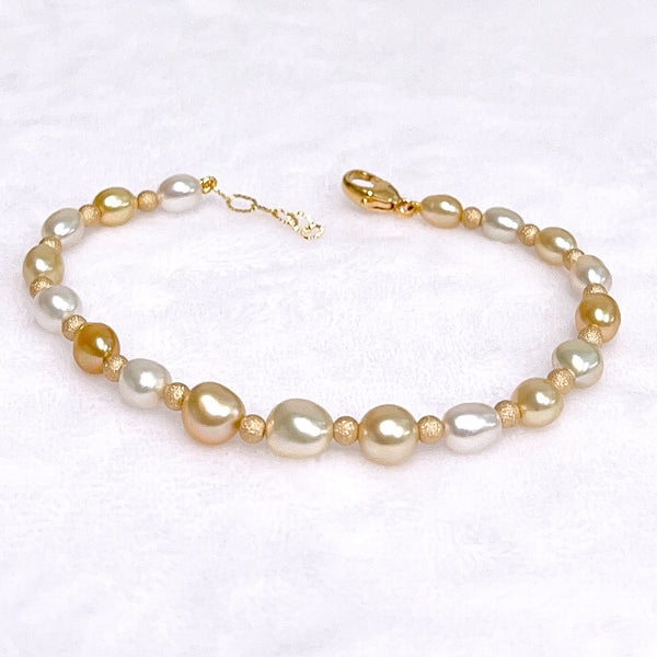 Bracelet ARIA - south sea keshi pearls (B518)