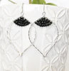 Earrings Malie - black spinel  (E209)