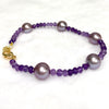 Bracelet ERIS - amethyst & purple Edison pearls (B537)