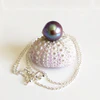 Necklace KEA - lavender Edison pearl  (N326)