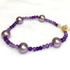 Bracelet ERIS - amethyst & purple Edison pearls (B537)