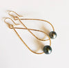 Earrings ETHEL - tahitian pearl (E524)