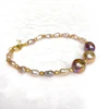 Bracelet Mayra - triple Edison pearls (B498)