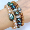 Tahitian pearls stretchie bracelet